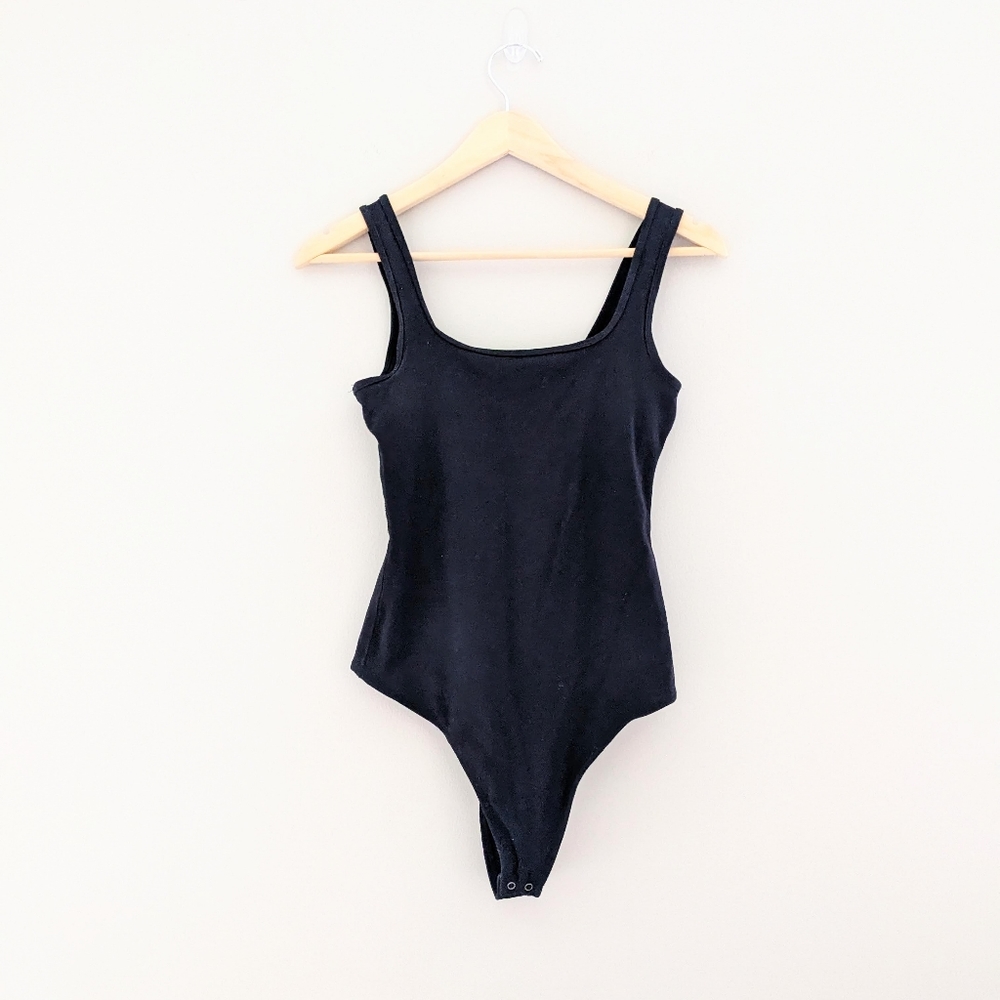 Abercrombie & Fitch | Seamless Black Square Neck Bodysuit
